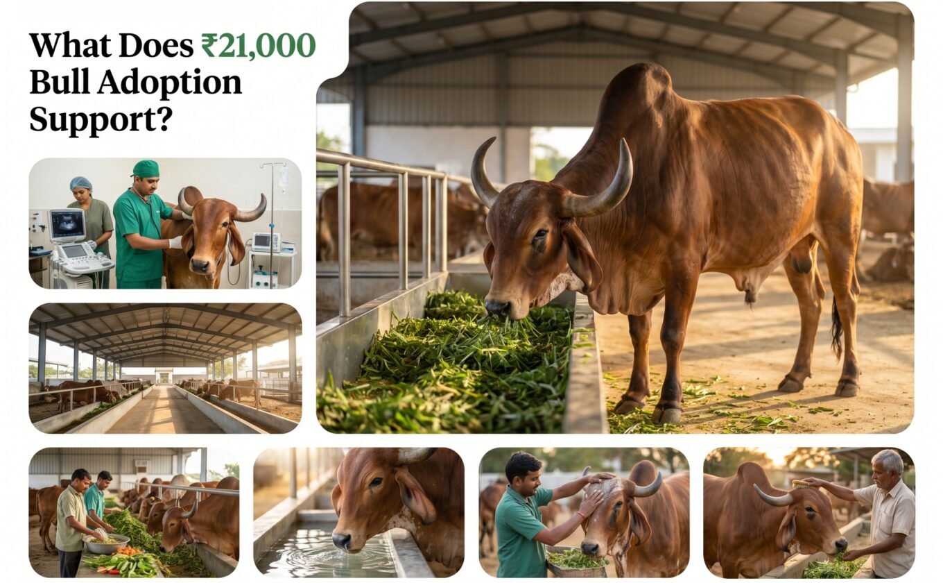 What Does ₹21,000 Bull Adoption Support