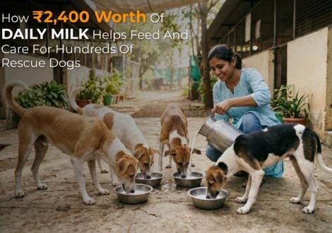 How ₹2,400 Worth of Daily Milk Helps Feed and Care for Hundreds of Rescue Dogs